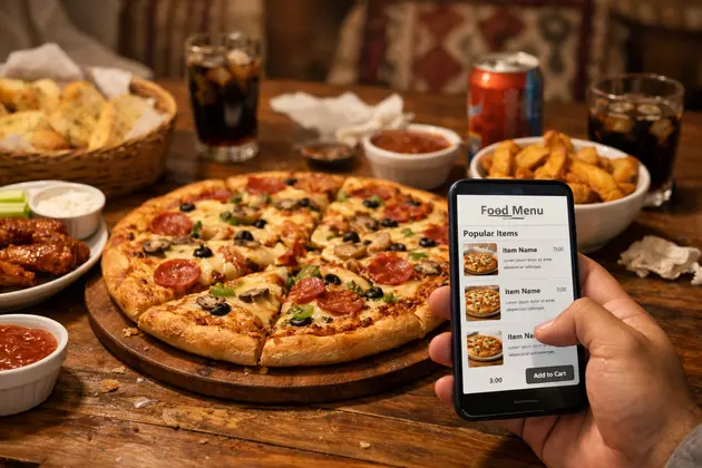 بيتزا هت الخبر وجبة بيتزا عائلية مع أجنحة دجاج أثناء مراجعة الطلب عبر الهاتف