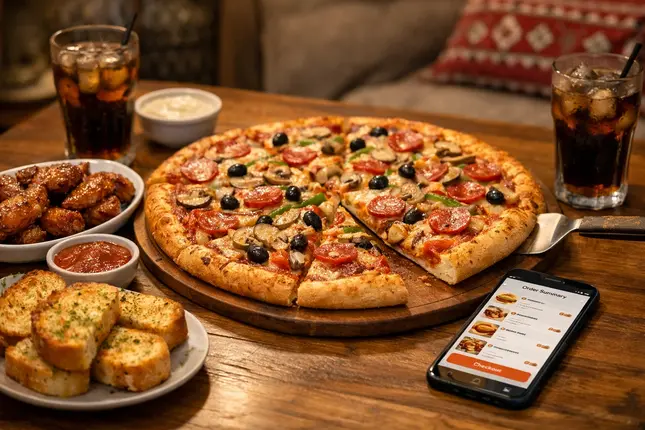 بيتزا هت نجران مع وجبة بيتزا عائلية وأطباق جانبية مناسبة للطلبات السريعة