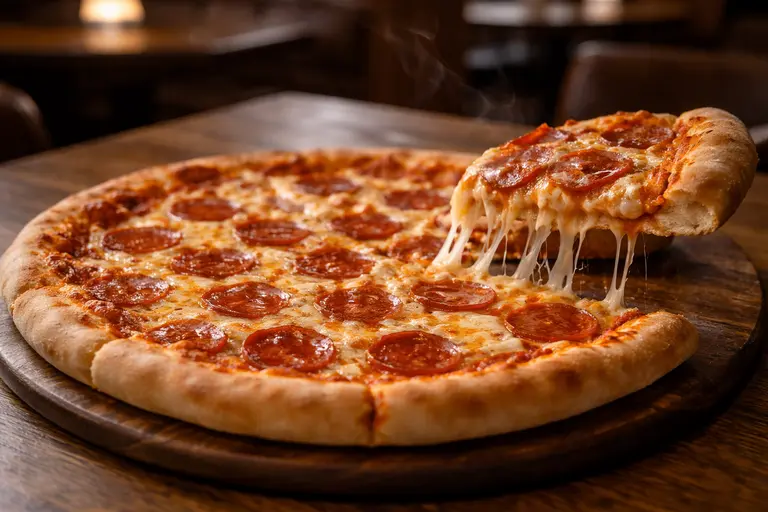 بيتزا بيبروني طازجة من منيو بيتزا هت المدينة المنورة 2026